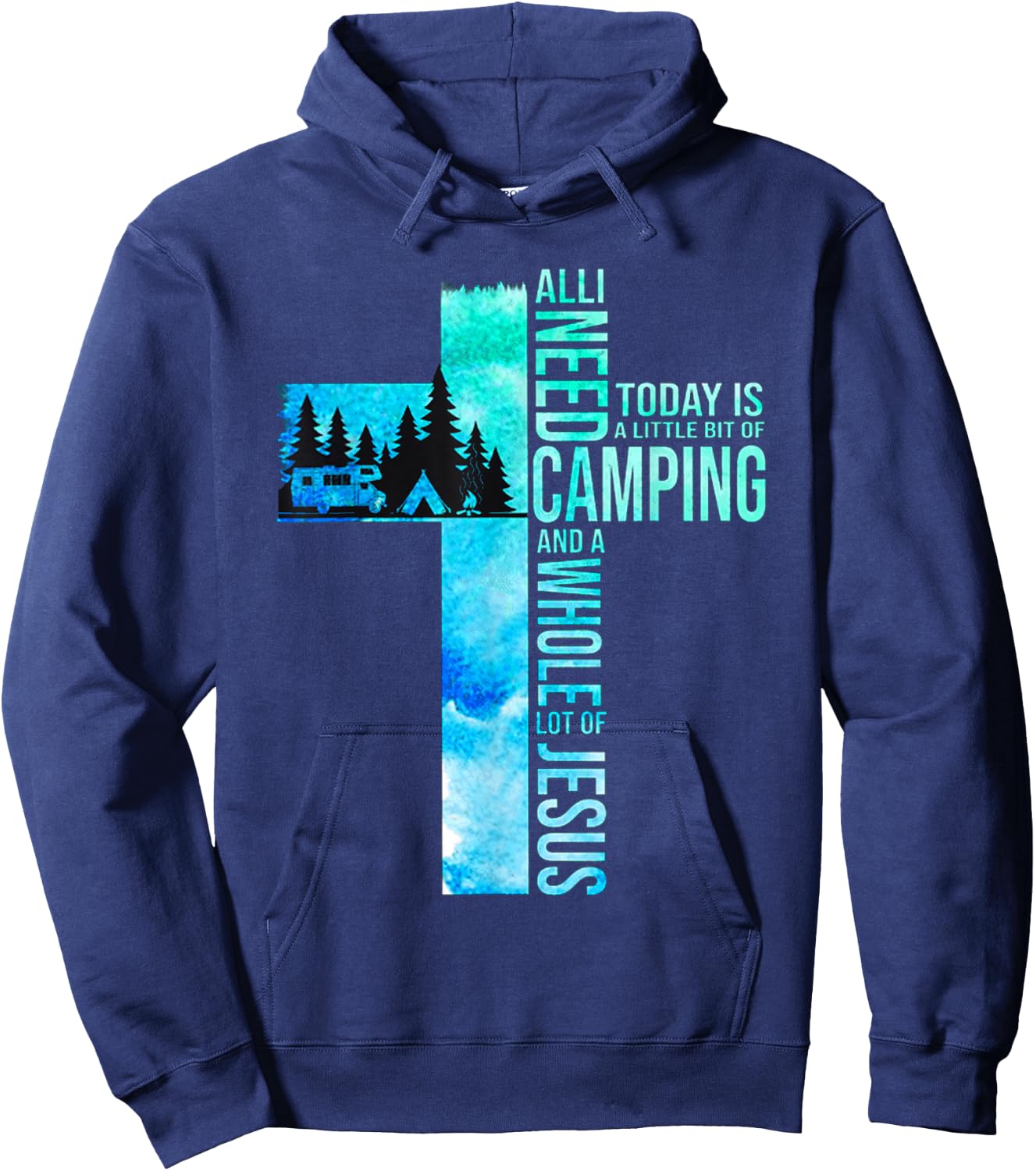 Camping and Jesus Hoodie - Hoodie | Navy