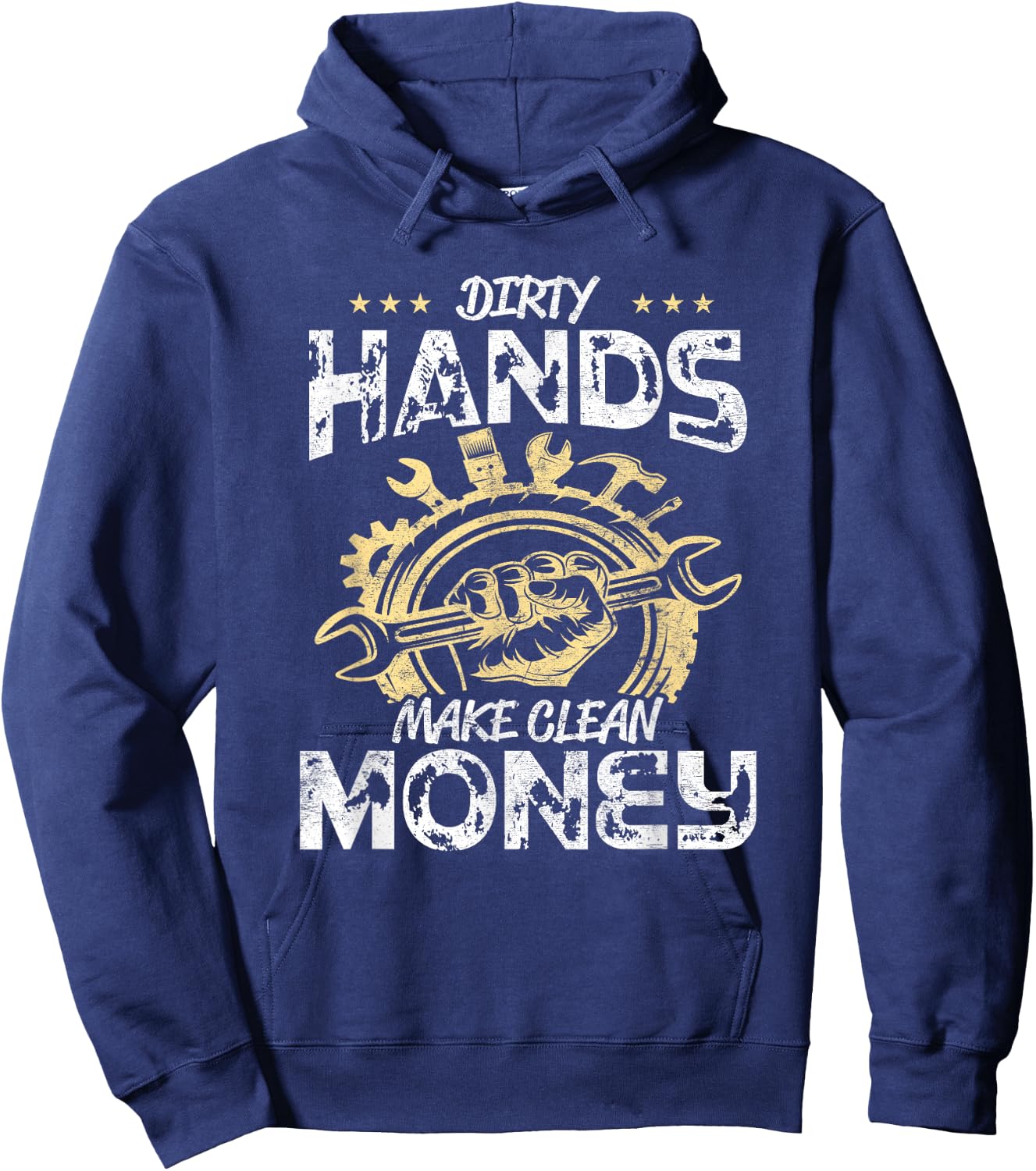 Dirty Hands Make Clean-Money Funny Mechanic Mechanist Repair Hoodie - Hoodie | Navy