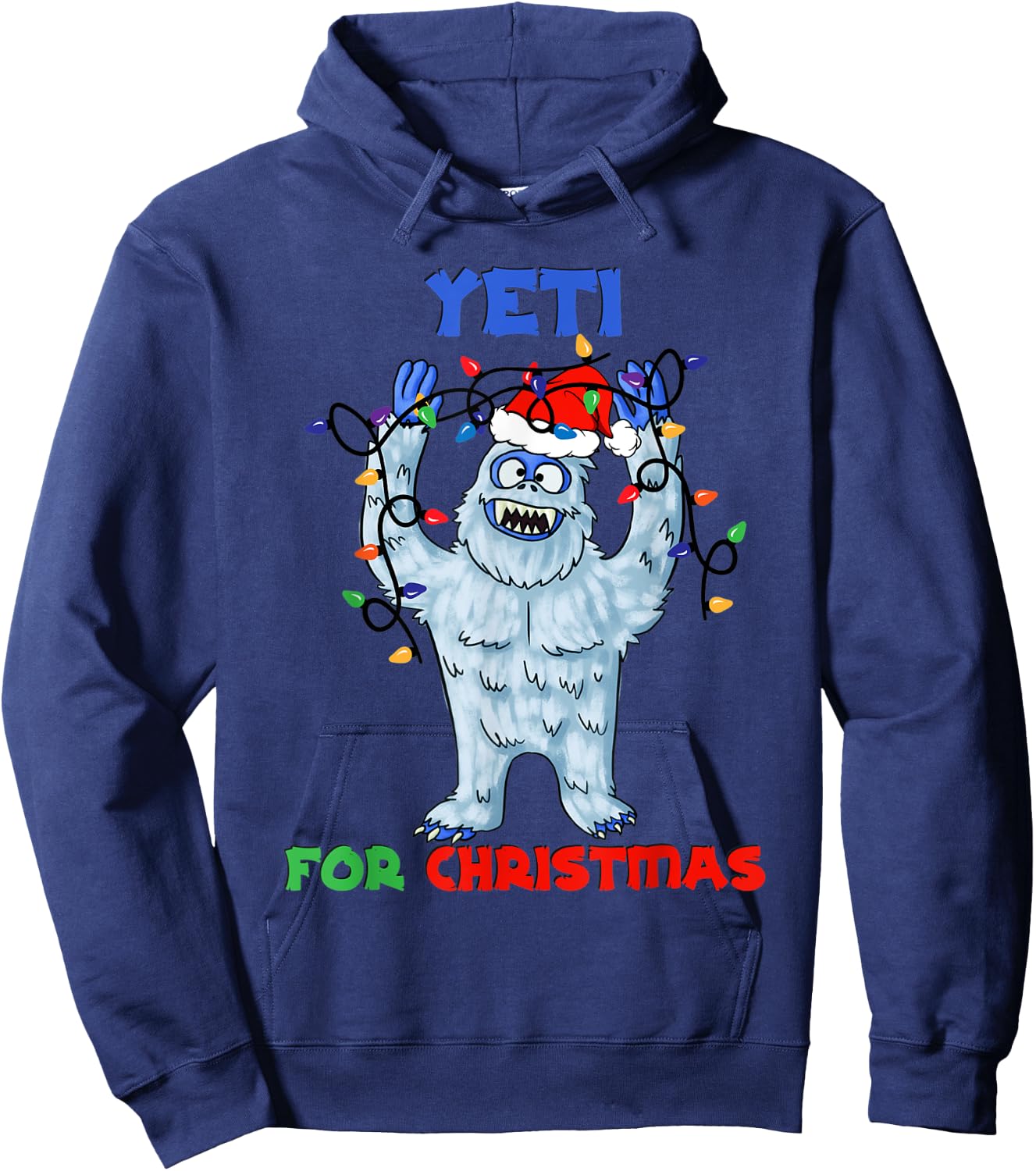 Abominable Snowman Yeti For Christmas Yeti Monster Holiday Hoodie - Hoodie | Navy