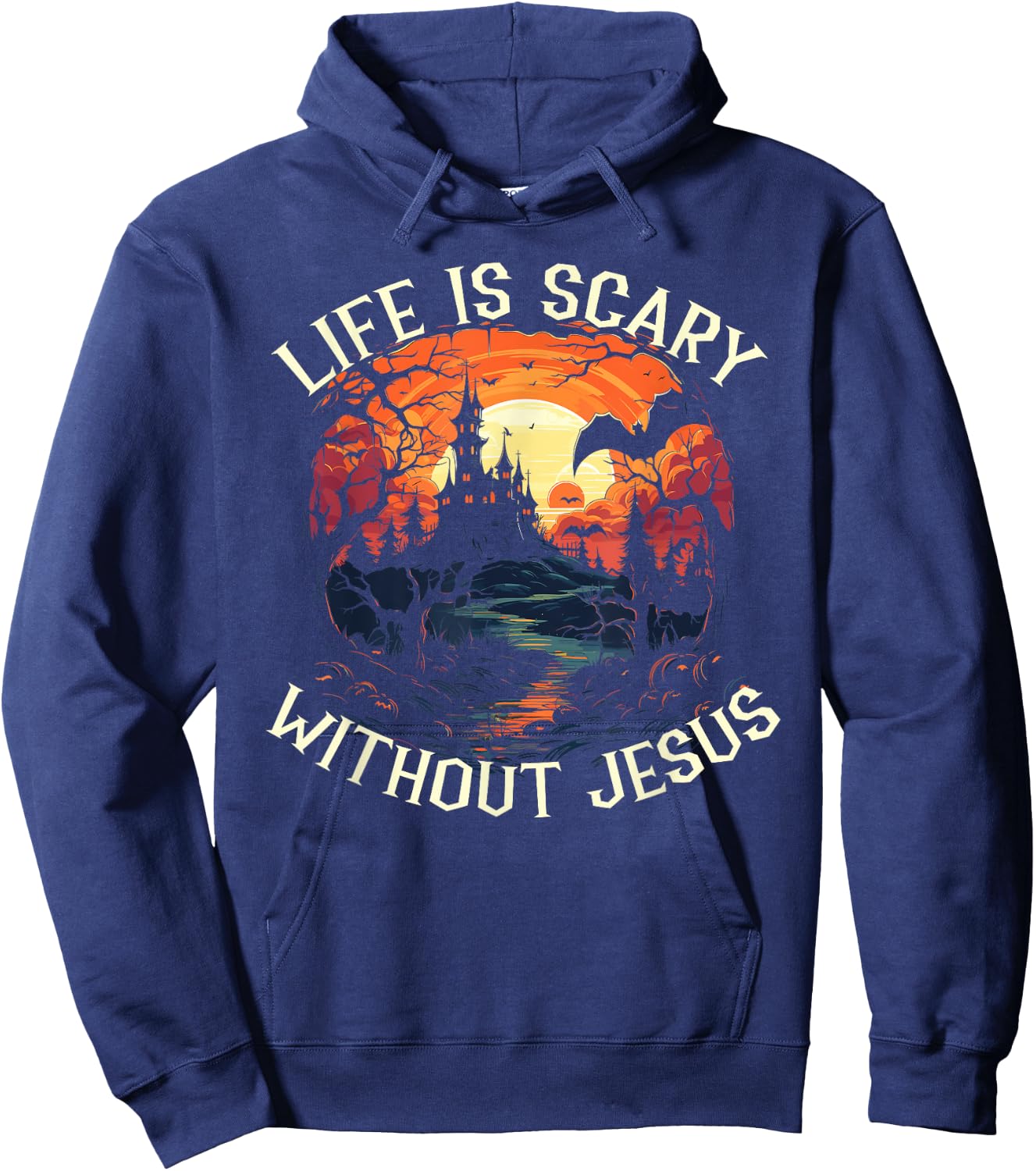 Christian Halloween Jesus Christ Trick Or Treat Christianity Hoodie - Hoodie | Navy