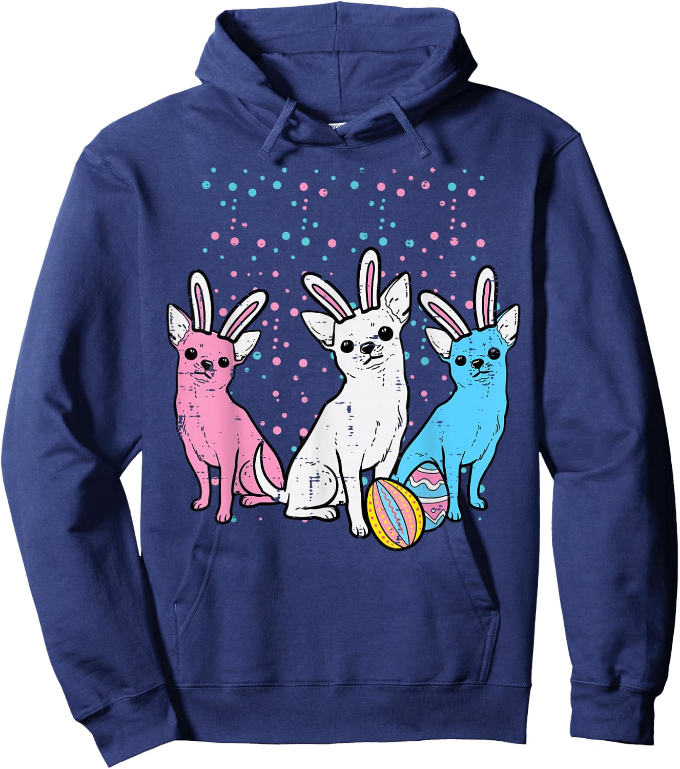 Easter Bunny Chihuahuas Chiwawa Dog Owner Men Women Kids Hoodie - Hoodie | Navy