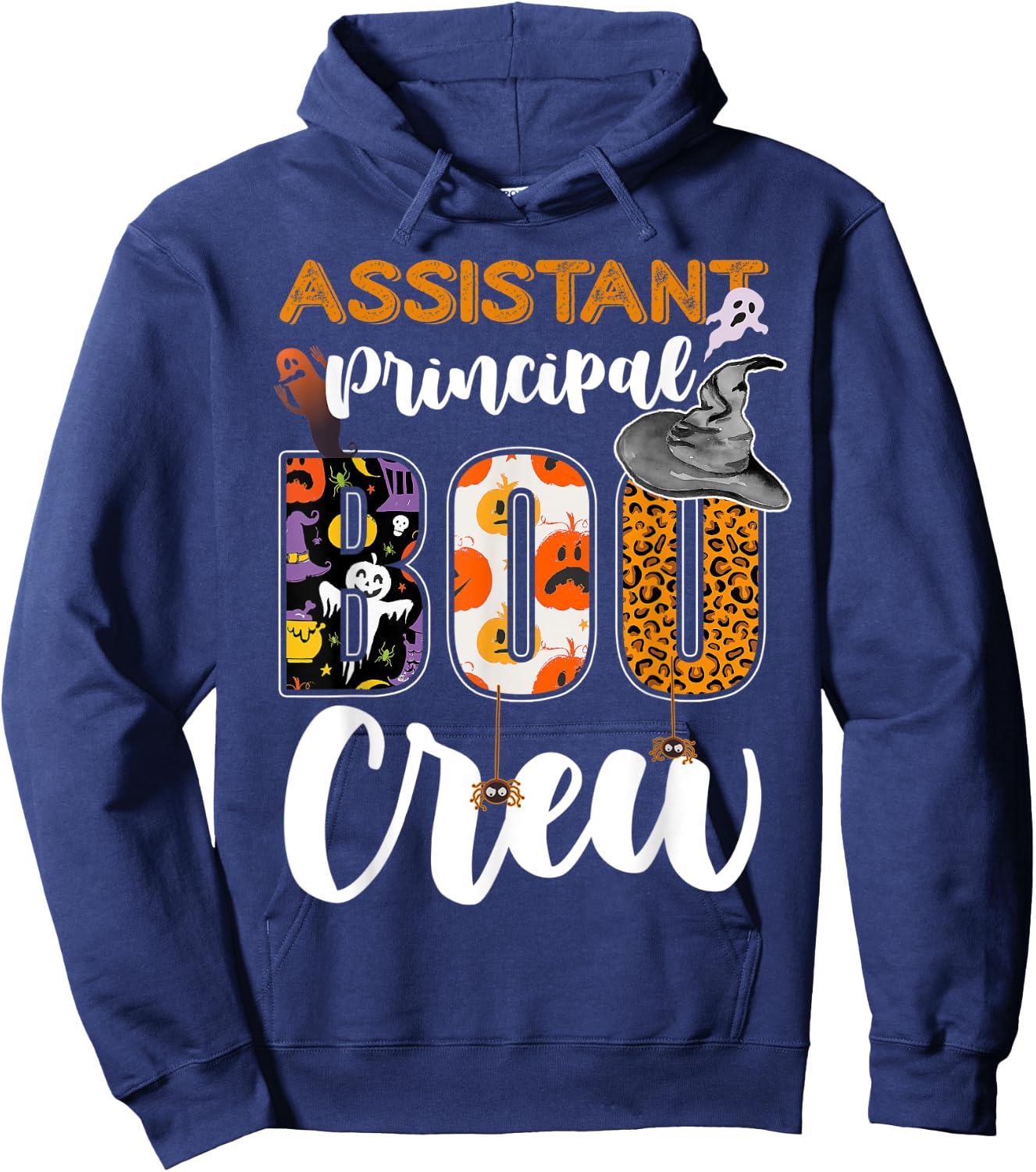 Assistant Principal Boo Crew Halloween Matching Asst Hoodie - Hoodie | Navy