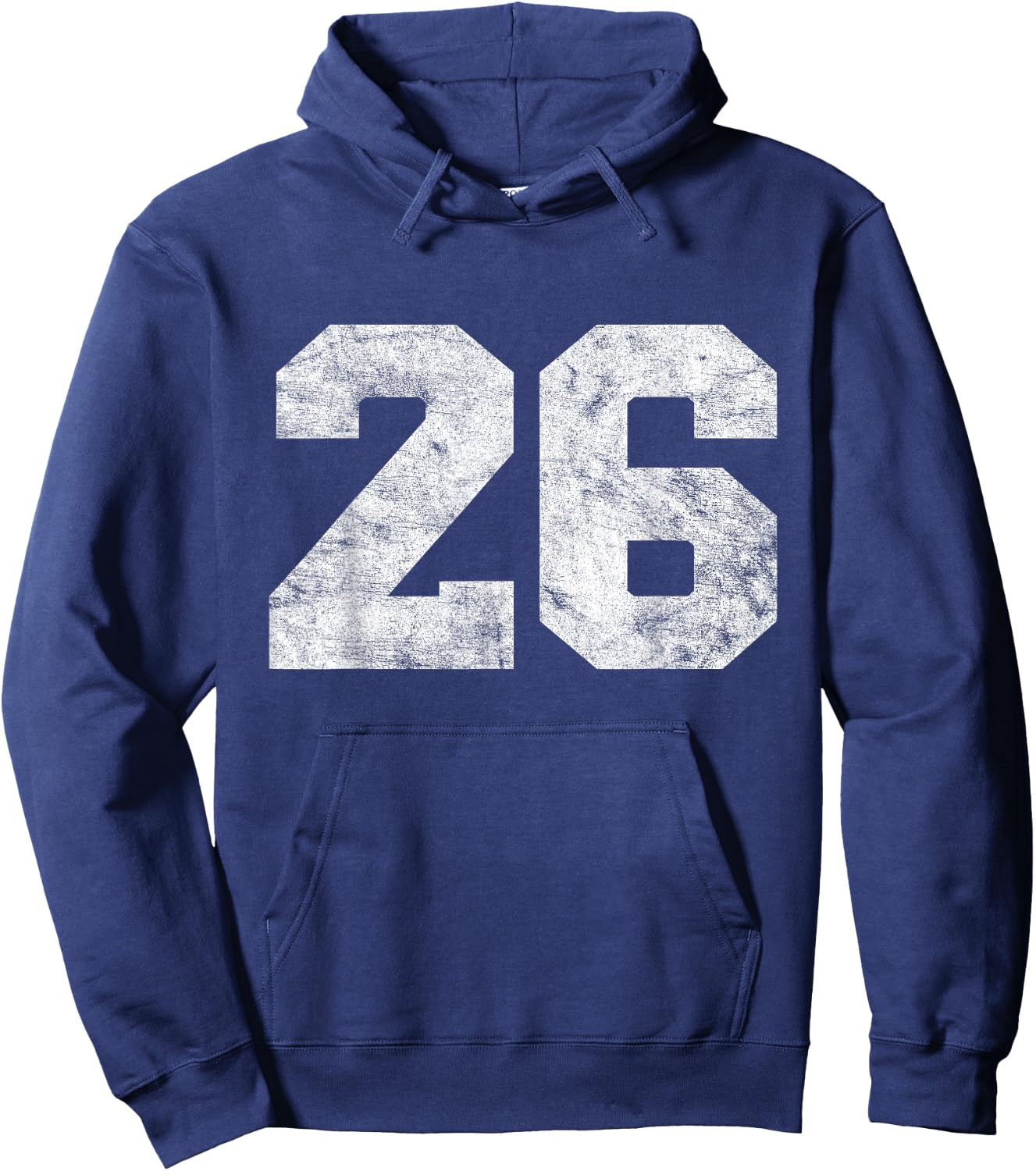 Vintage Lucky Number Birthday 26 Sports Player Team Athlete Hoodie - Hoodie | Navy