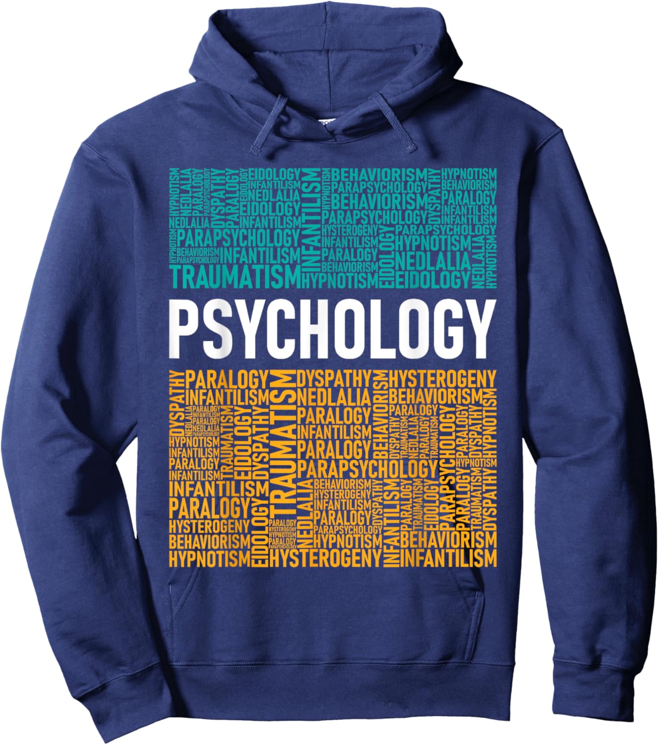 Psychology - Word Cloud Psychologist Psychiatrist Therapist Hoodie - Hoodie | Navy