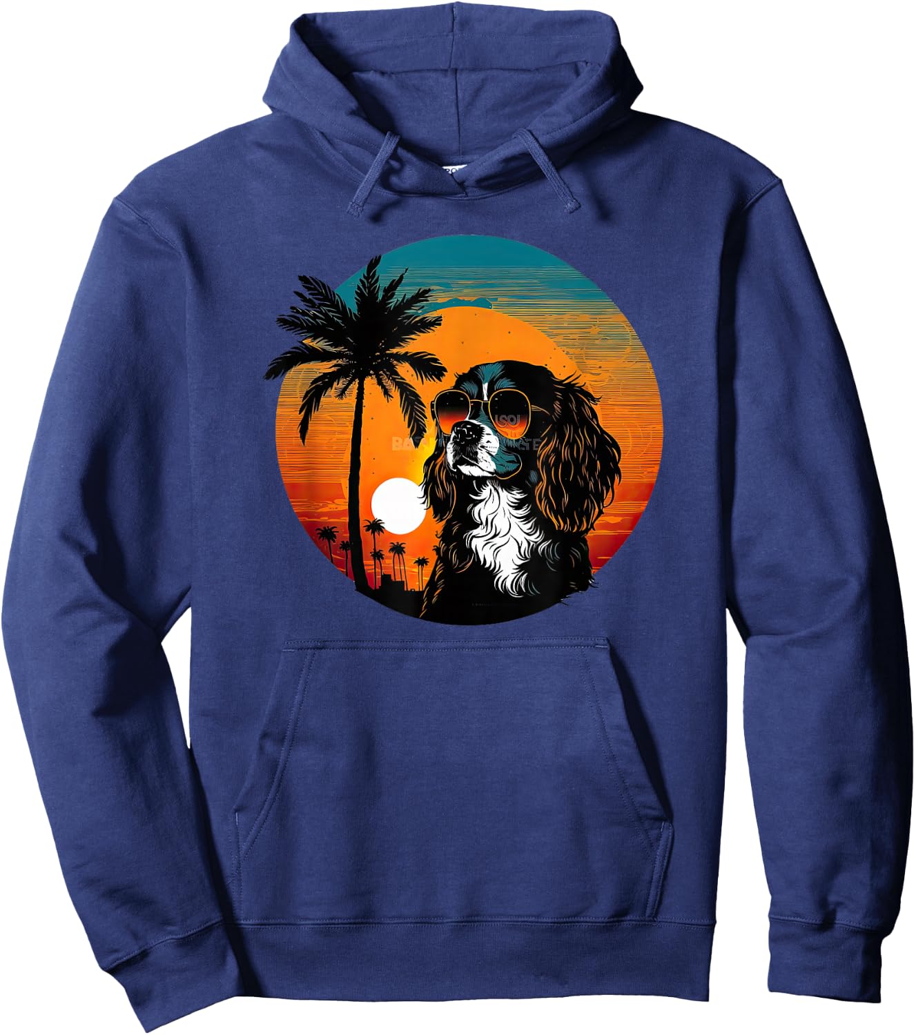Funny Cavalier King Charles Spaniel Cute Cool Sunglasses Hoodie - Hoodie | Navy