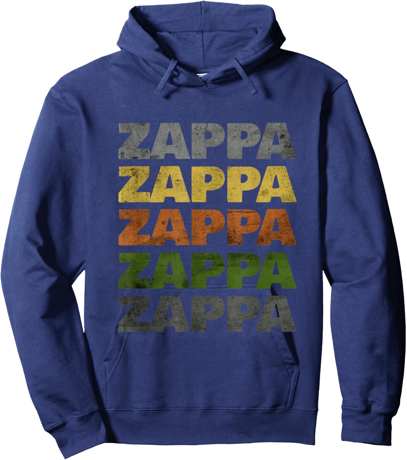 Love Heart Zappa Grunge Retro Vintage Style Black Zappa Hoodie - Hoodie | Navy