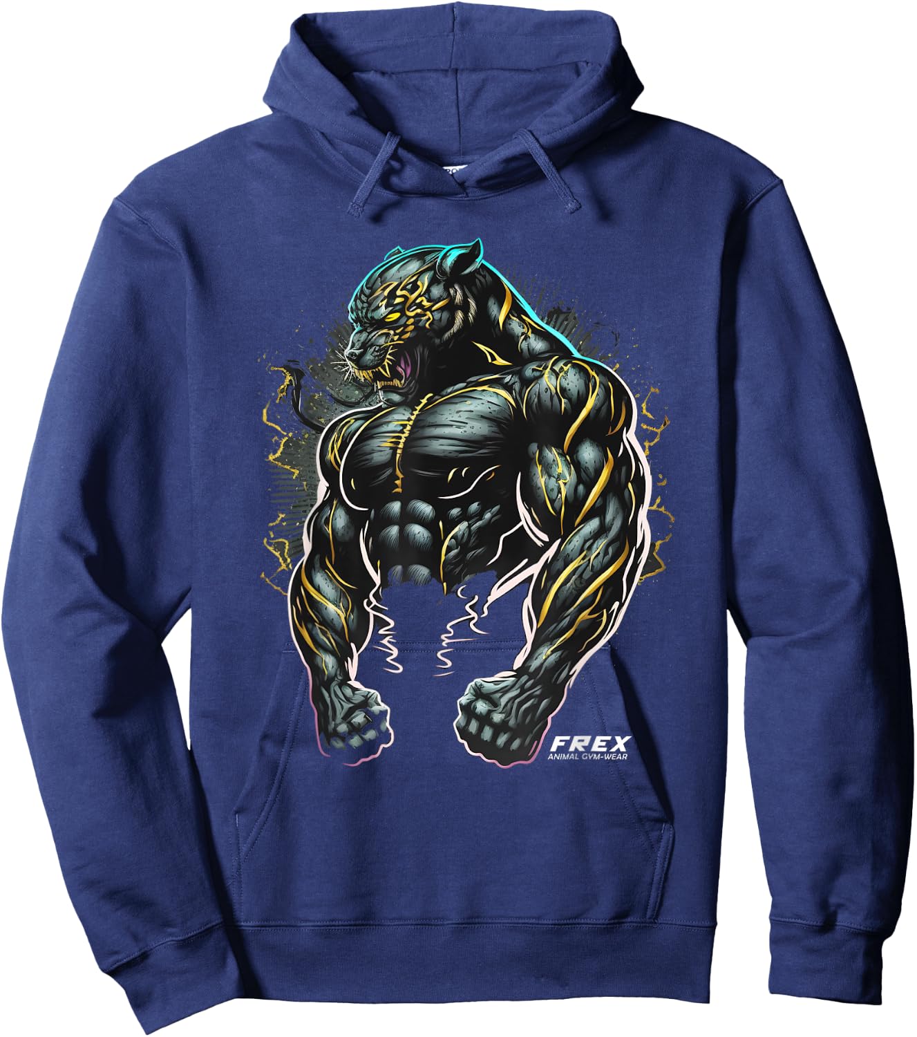 Panther Bodybuilding Fitness Gym Wear Hoodie - Hoodie | Navy
