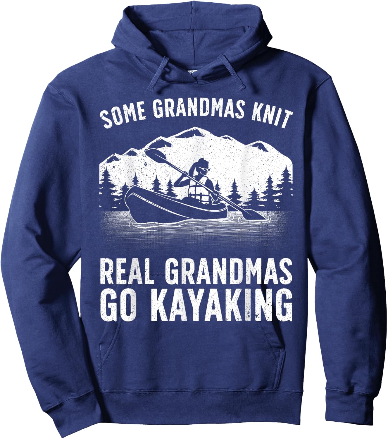 Cool Kayaking For Grandma Mom Kayaker Boating Kayak Boating Hoodie - Hoodie | Navy