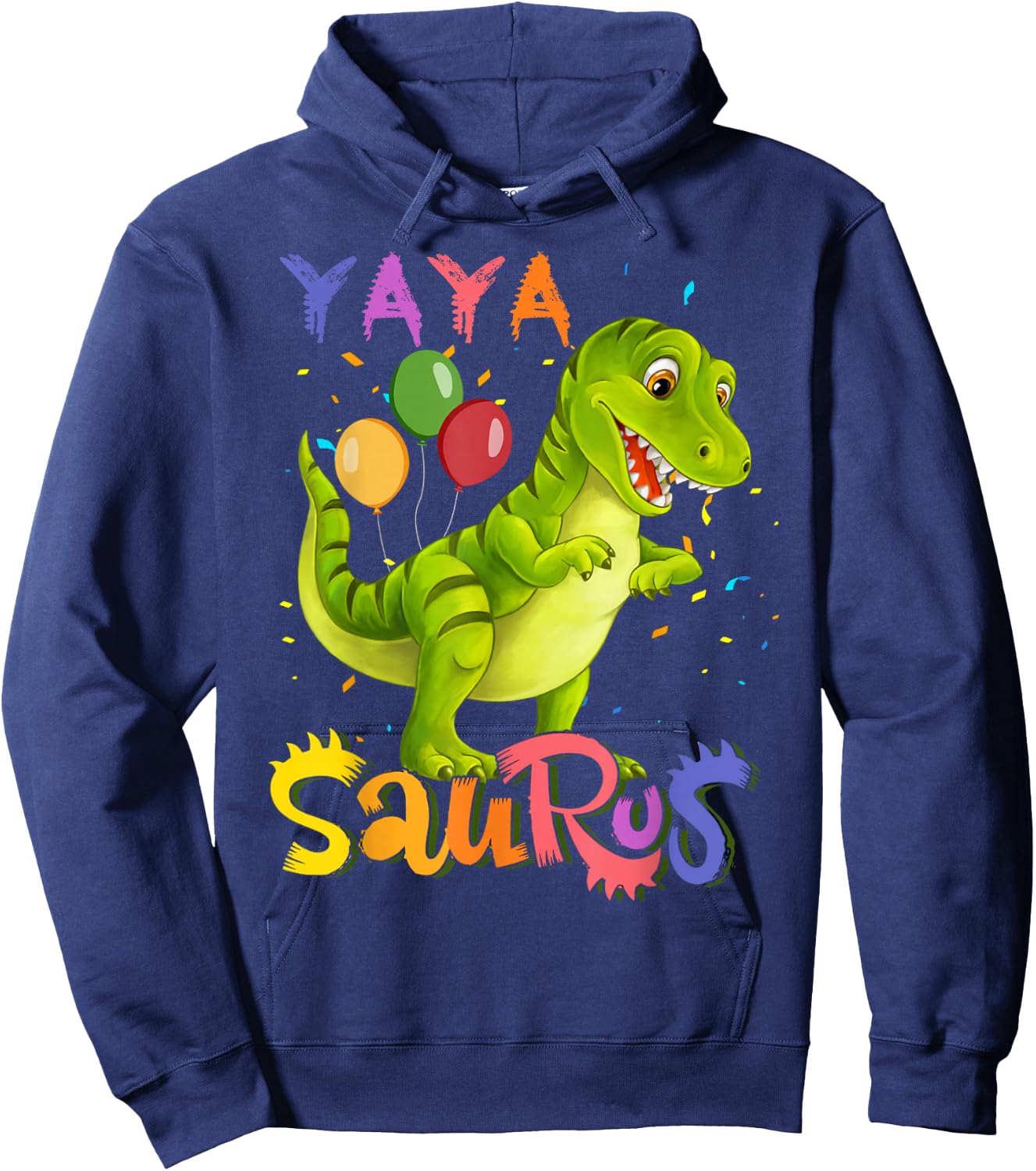 Yayasaurus T Rex Dinosaur Yaya Saurus Family Matching Hoodie - Hoodie | Navy