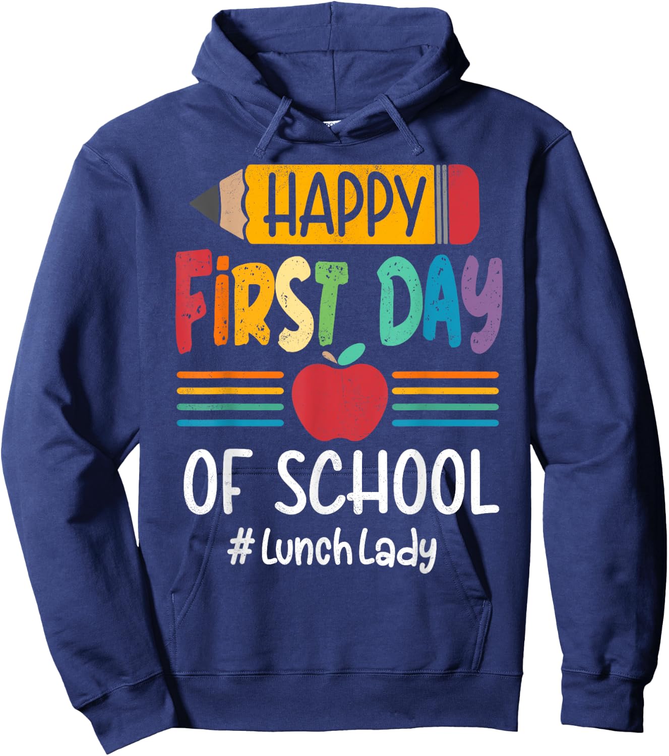 Welcome Back To School Lunch Lady Teacher Fist day of school Hoodie - Hoodie | Navy
