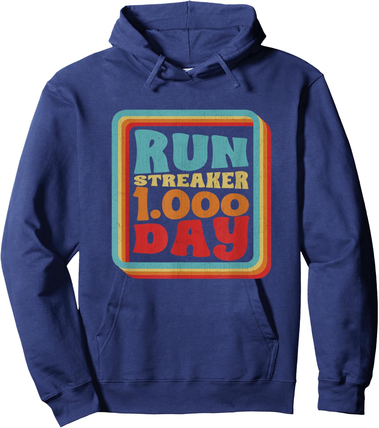 Run Streak Streaker 1000 Days Of Running Comma Day Runner Hoodie - Hoodie | Navy