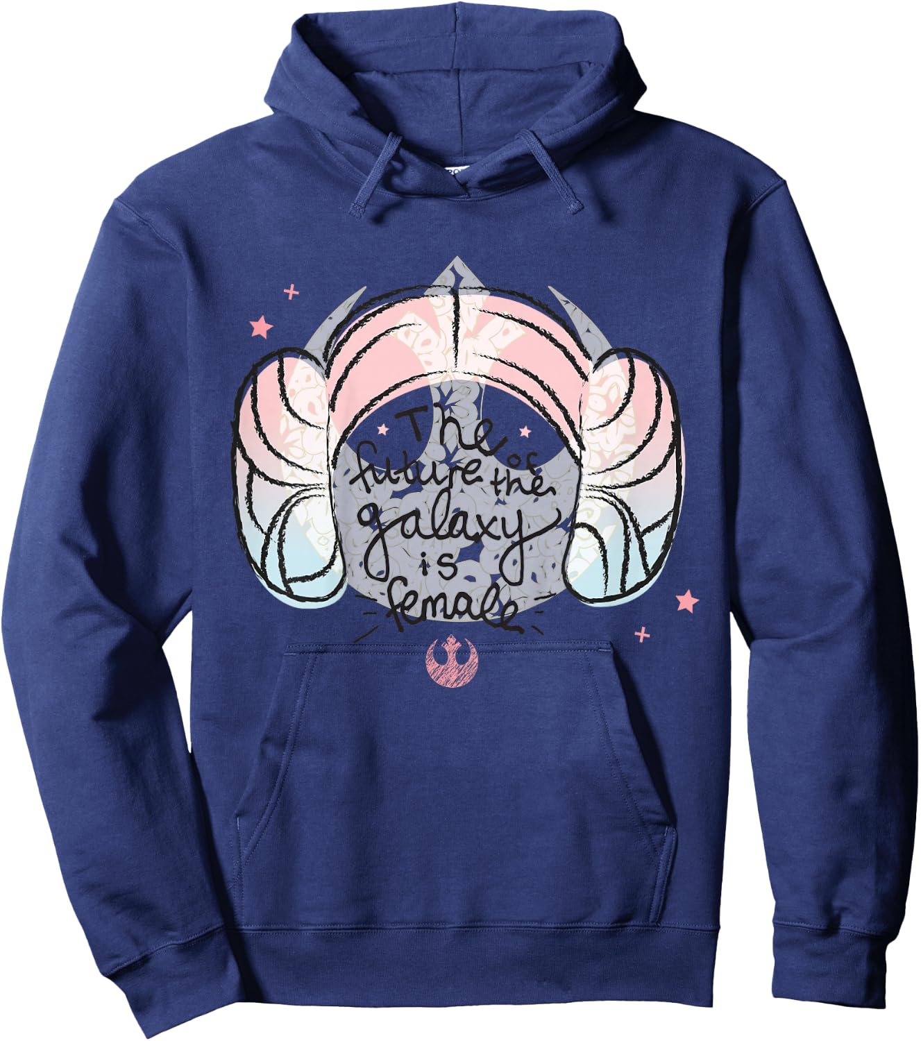 Kids Star Wars Classic Princess Leia The Future Galaxy Is Female Hoodie - Hoodie | Navy