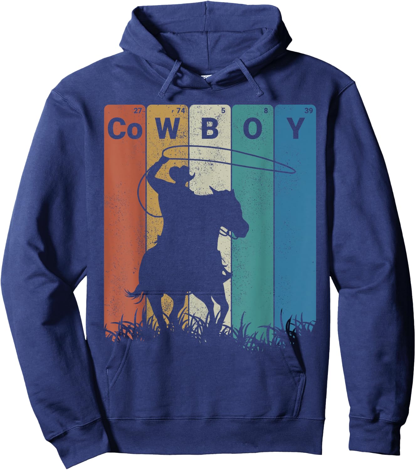 Cowboy Periodic Table Elements Western Rodeo Hoodie - Hoodie | Navy