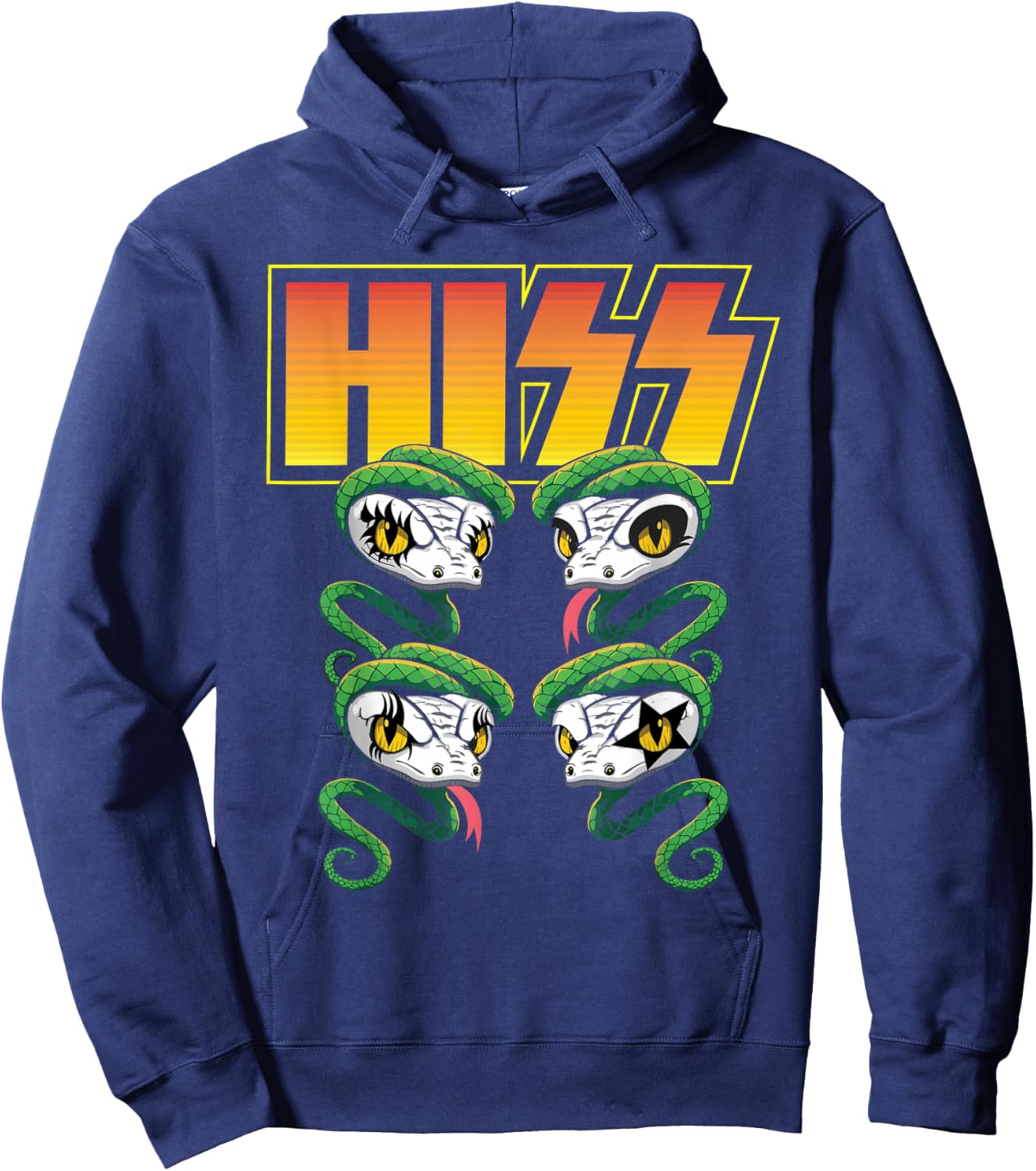 Hiss - Rock And Roll Music Snake Reptile Lover Herpetologist Hoodie - Hoodie | Navy