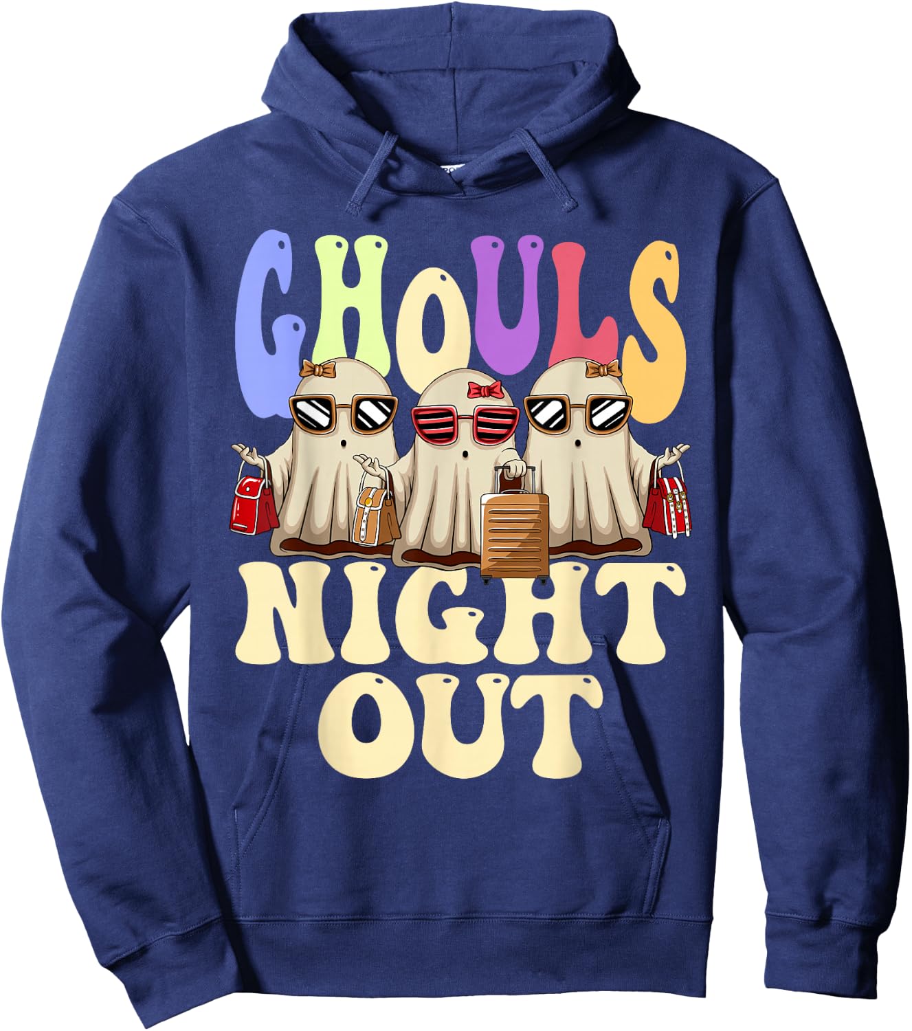Ghouls Night Out Halloween Party Ghost Hoodie - Hoodie | Navy