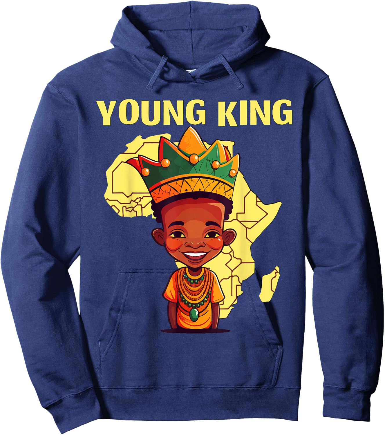 Cool African Kente Art Men Boys Kids African American Print Hoodie - Hoodie | Navy