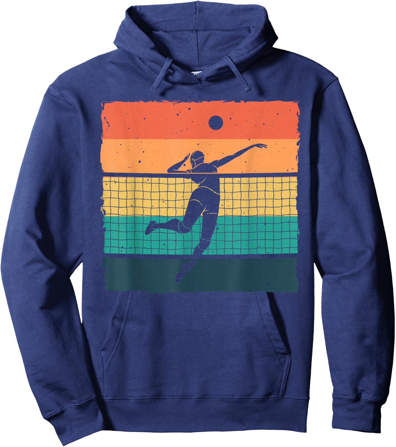 Vintage Volleyball Design Women Volleyball Player Hoodie - Hoodie | Navy