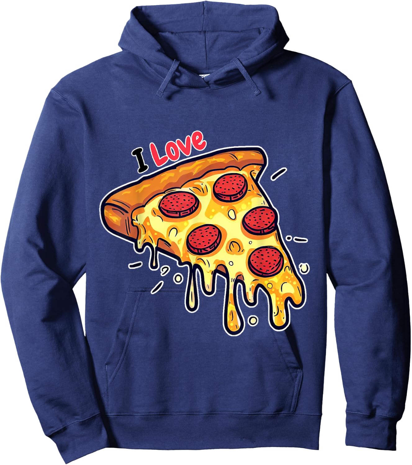I Love Pizza for Pizza Lovers Men Women Kids Hoodie - Hoodie | Navy