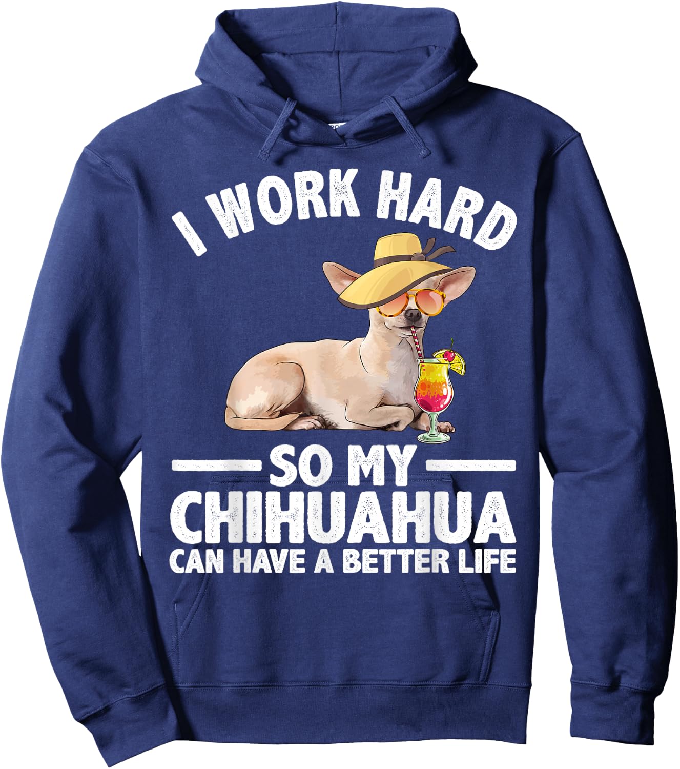 Cool Chihuahua Art Women Chihuahua Lover Dog Owner Hoodie - Hoodie | Navy