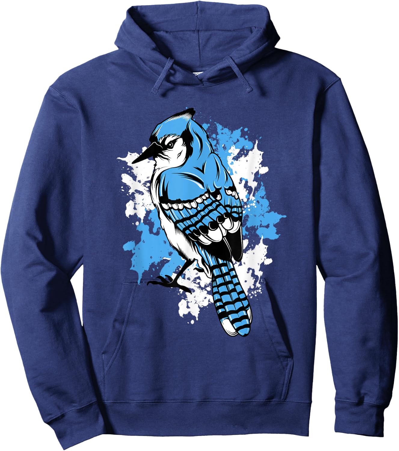 Threadrock Blue Jay Bird Lover Hoodie - Hoodie | Navy
