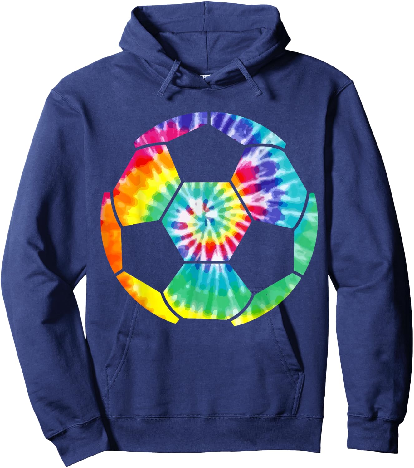 Soccer Player Soccer Ball Tie Dye Men Boys Girls Vintage Hoodie - Hoodie | Navy