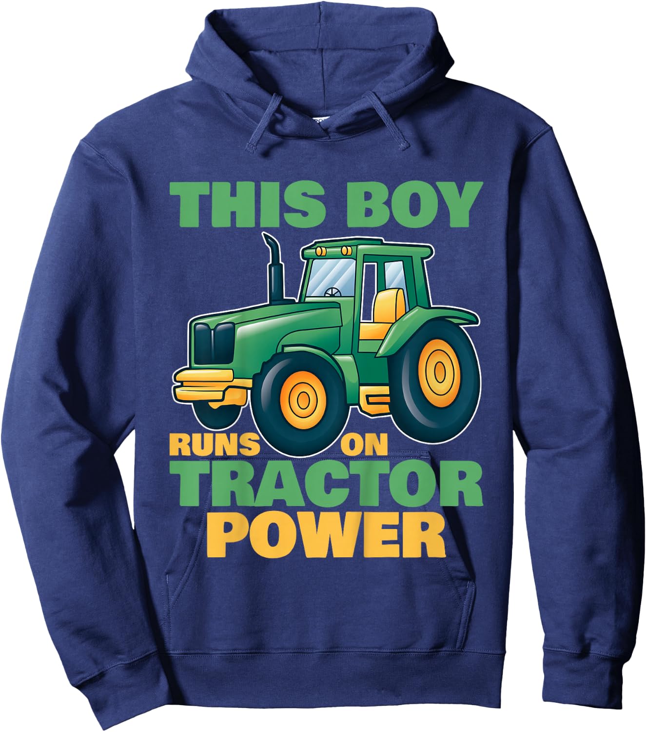 Kids Tractor | Toddler Tractors | Boys Tractor Hoodie - Hoodie | Navy
