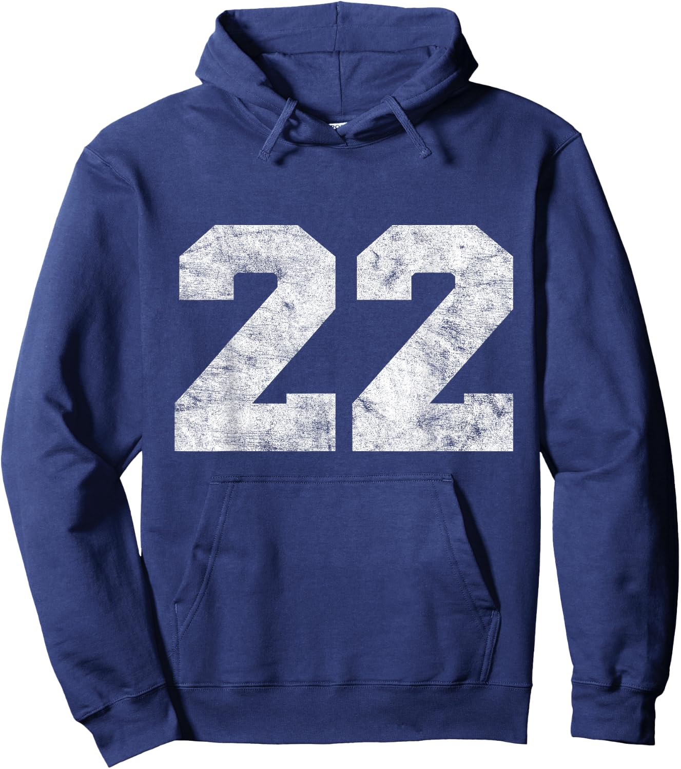 Vintage Lucky Number 22 Birthday Sports Player Team Athlete Hoodie - Hoodie | Navy