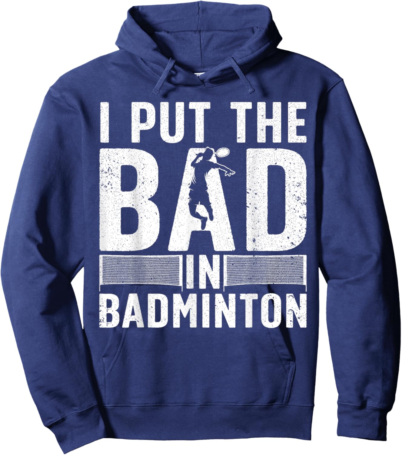 Funny Badminton Art Women Shuttlecock Sport Player Hoodie - Hoodie | Navy