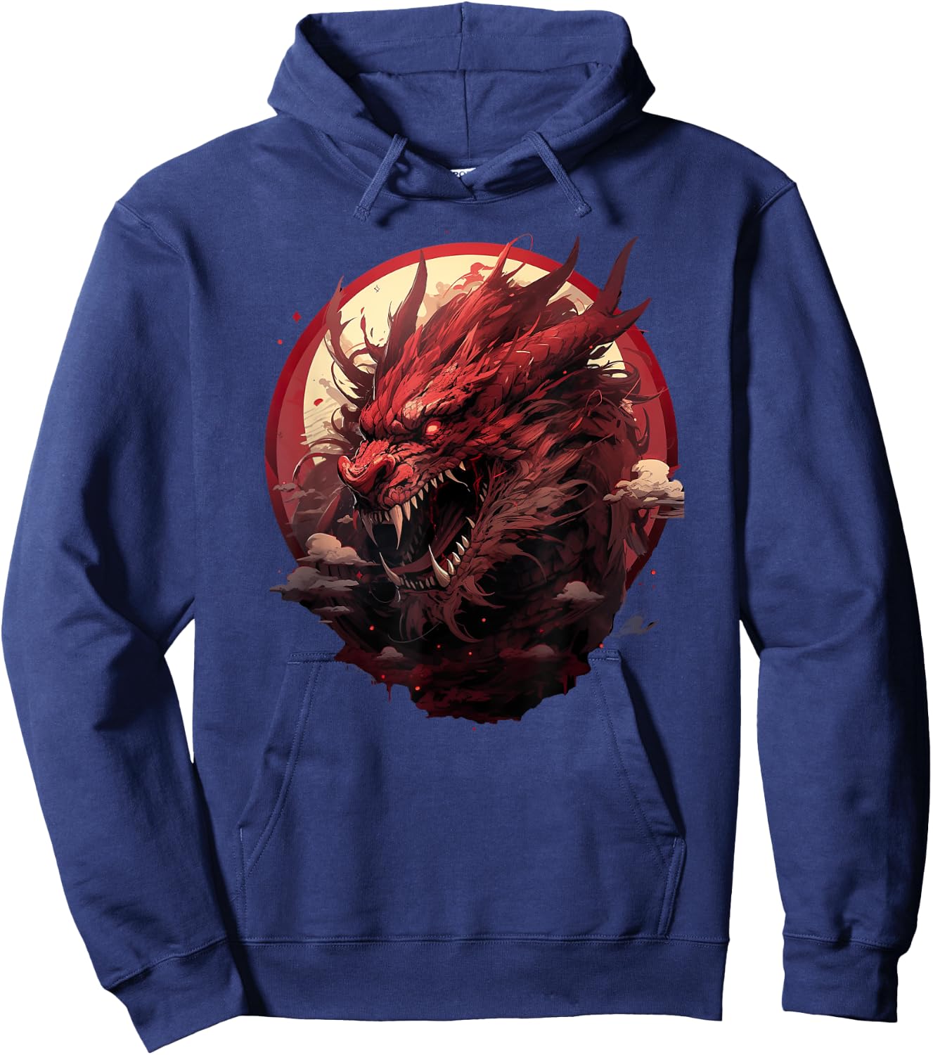 Japanese Aesthetic Dragon japanese art Japan Tattoo Hoodie - Hoodie | Navy