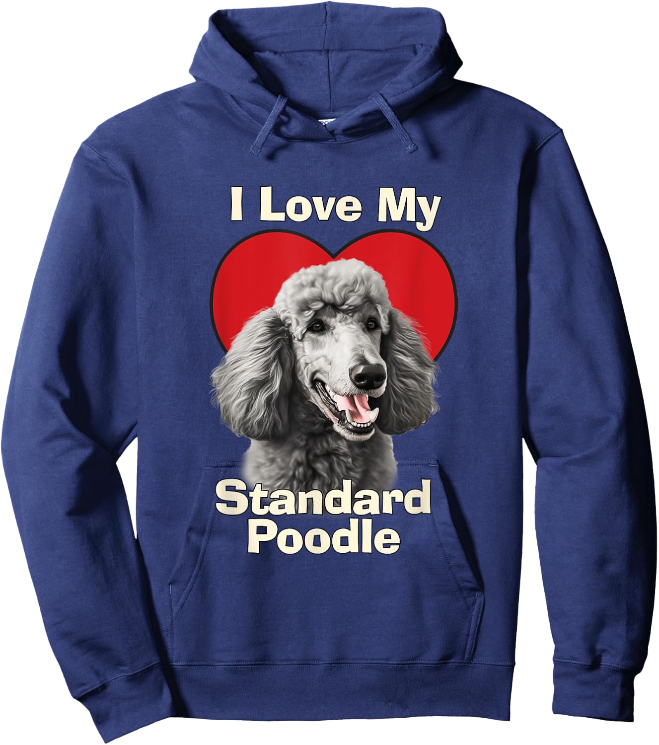 I Love My Standard Poodle Puppy Dog Men Women Kids Hoodie - Hoodie | Navy