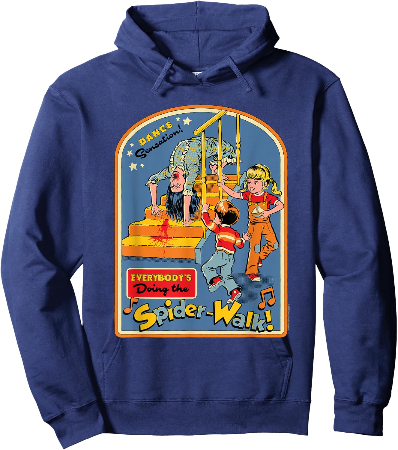 Steven Rhodes Spider-Walk Dance Sensation Retro Dark Humor Hoodie - Hoodie | Navy