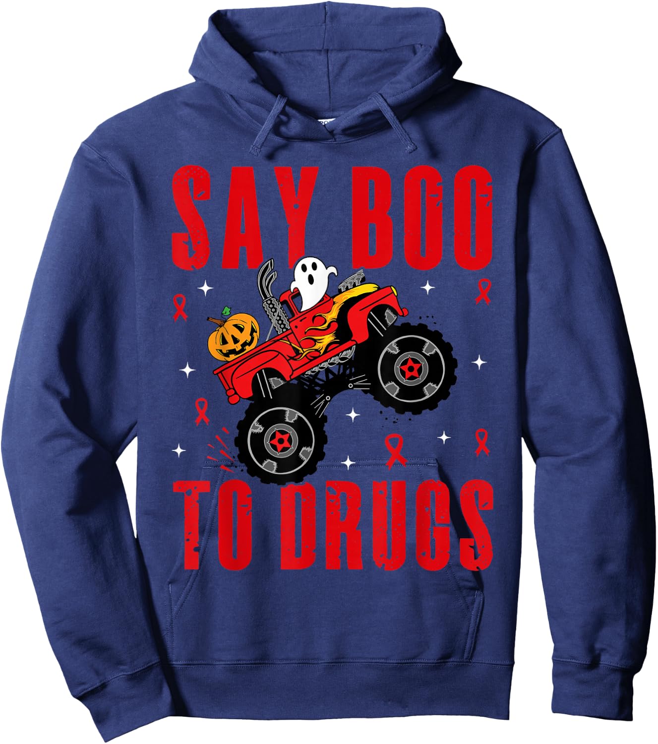 Red Ribbon Week Awareness Halloween Women Men Toddler Kids Hoodie - Hoodie | Navy