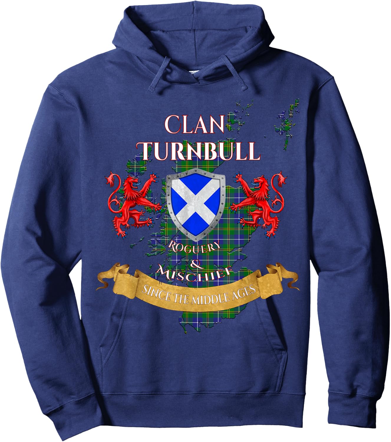 Turnbull Hunting Scottish Family Clan Middle Ages Mischief Hoodie - Hoodie | Navy