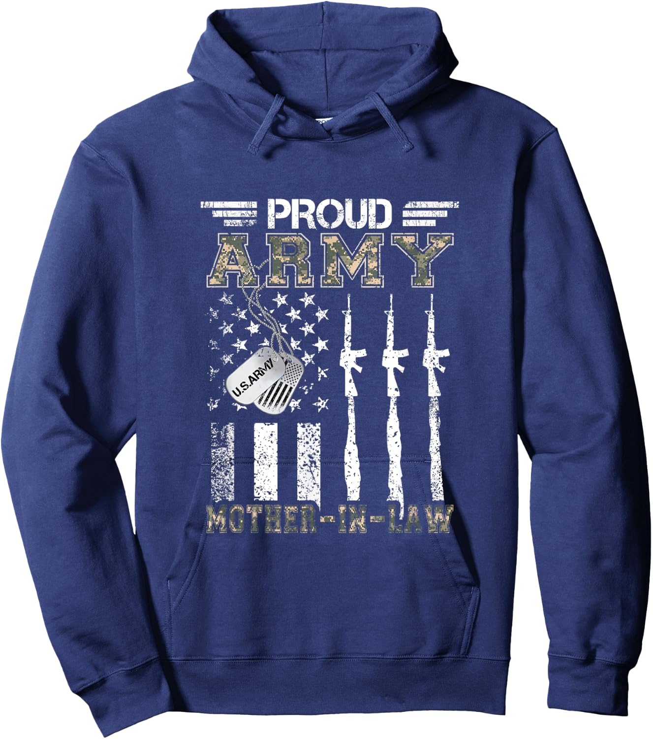 Proud Army Mother-In-Law US Army Mother-In-Law Gifts Hoodie - Hoodie | Navy