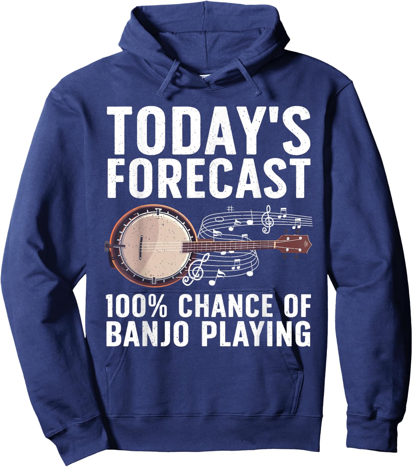 Funny Banjo Art Women Bluegrass Instrument Player Hoodie - Hoodie | Navy