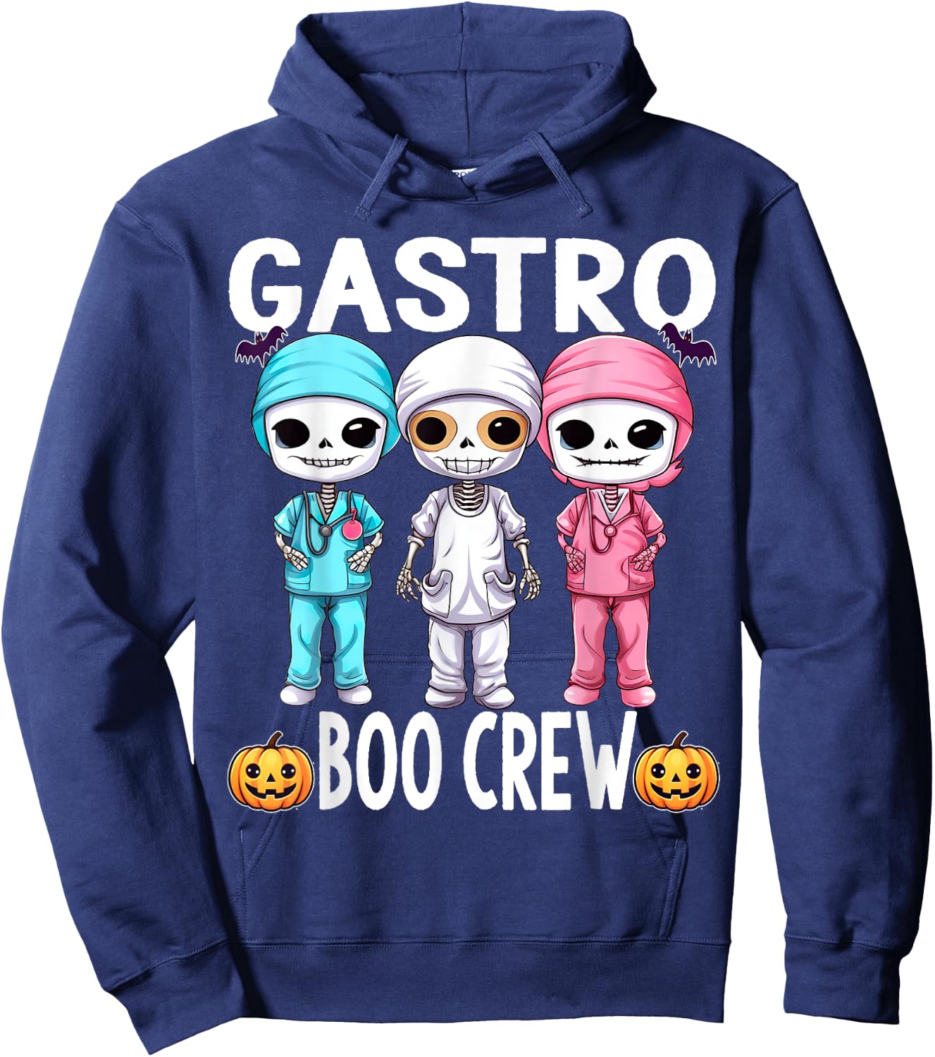 Gastro Nurse Doctor Halloween Crew Boo Funny Hoodie - Hoodie | Navy