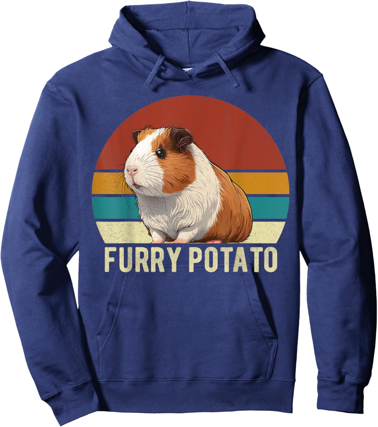 Guinea Pig Shirt Furry Potato Vintage Guinea Pig Funny Hoodie - Hoodie | Navy