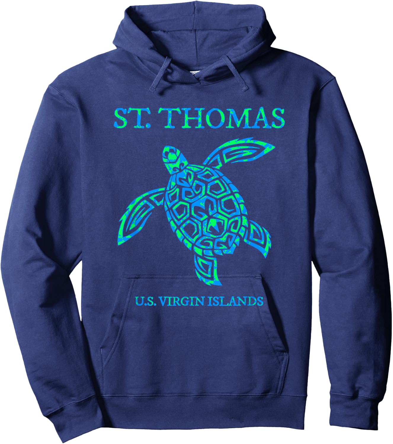 St Thomas Sea Turtles USVI Vacation Souvenir Hoodie - Hoodie | Navy