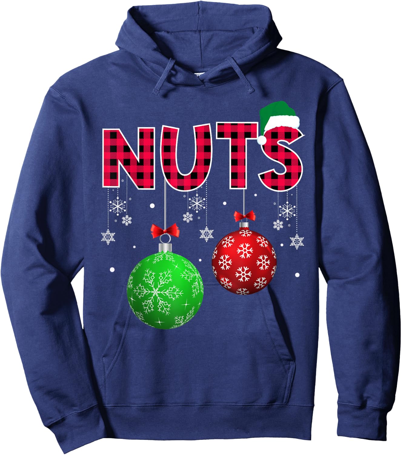 Chest Nuts Funny Adult Christmas Couple Matching Chestnuts Hoodie - Hoodie | Navy