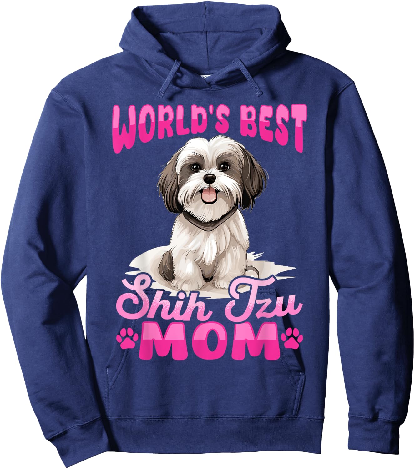 Shih Tzu Hsi Shih dog Pet Dog Breed Best Shih Tzu Mom Women Kids Hoodie - Hoodie | Navy