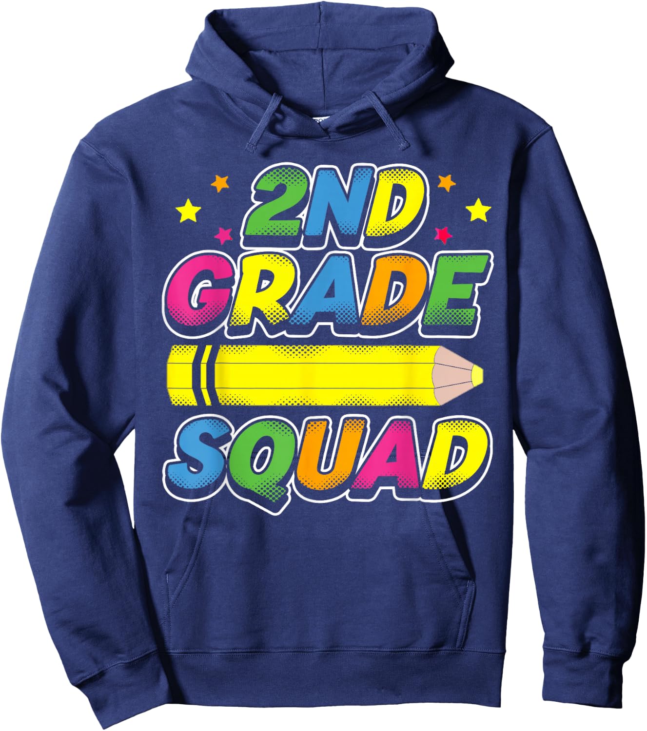 2nd Grade Squad, Teacher & Student Matching, Back To School Hoodie - Hoodie | Navy