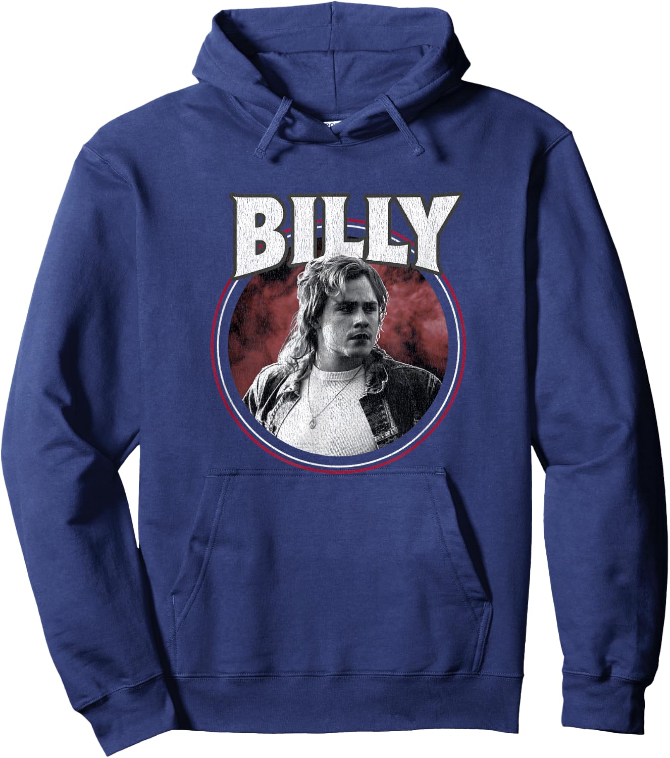 Stranger Things Billy Hargrove Rock Star Retro 80's Icon Hoodie - Hoodie | Navy