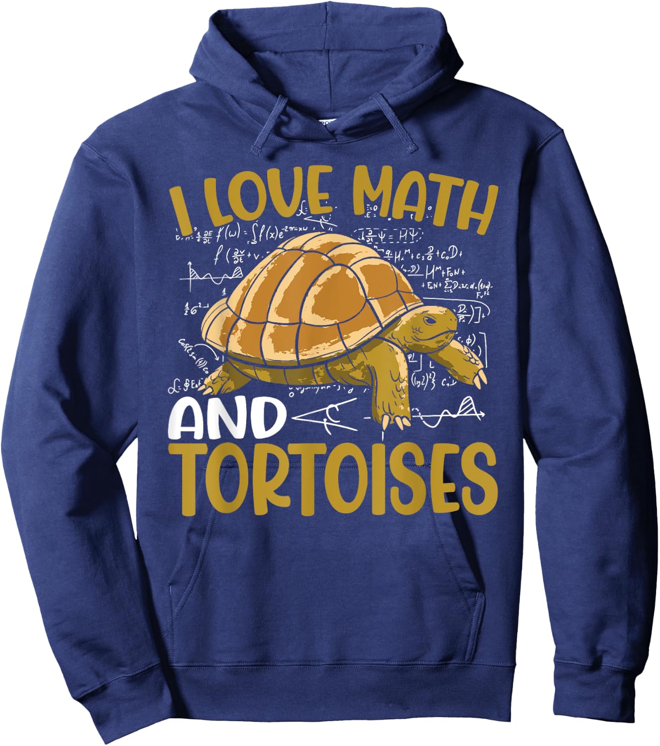 Funny I Love Math And Tortoises Turtle Kids School Hoodie - Hoodie | Navy