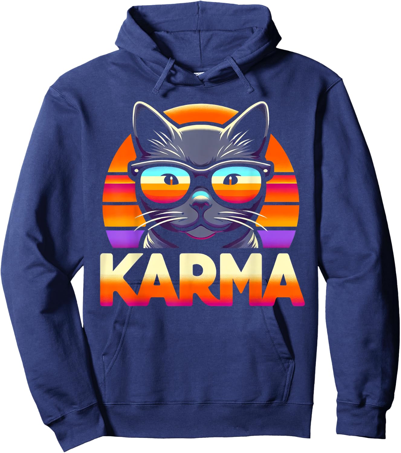 Karma Cat Hoodie - Hoodie | Navy