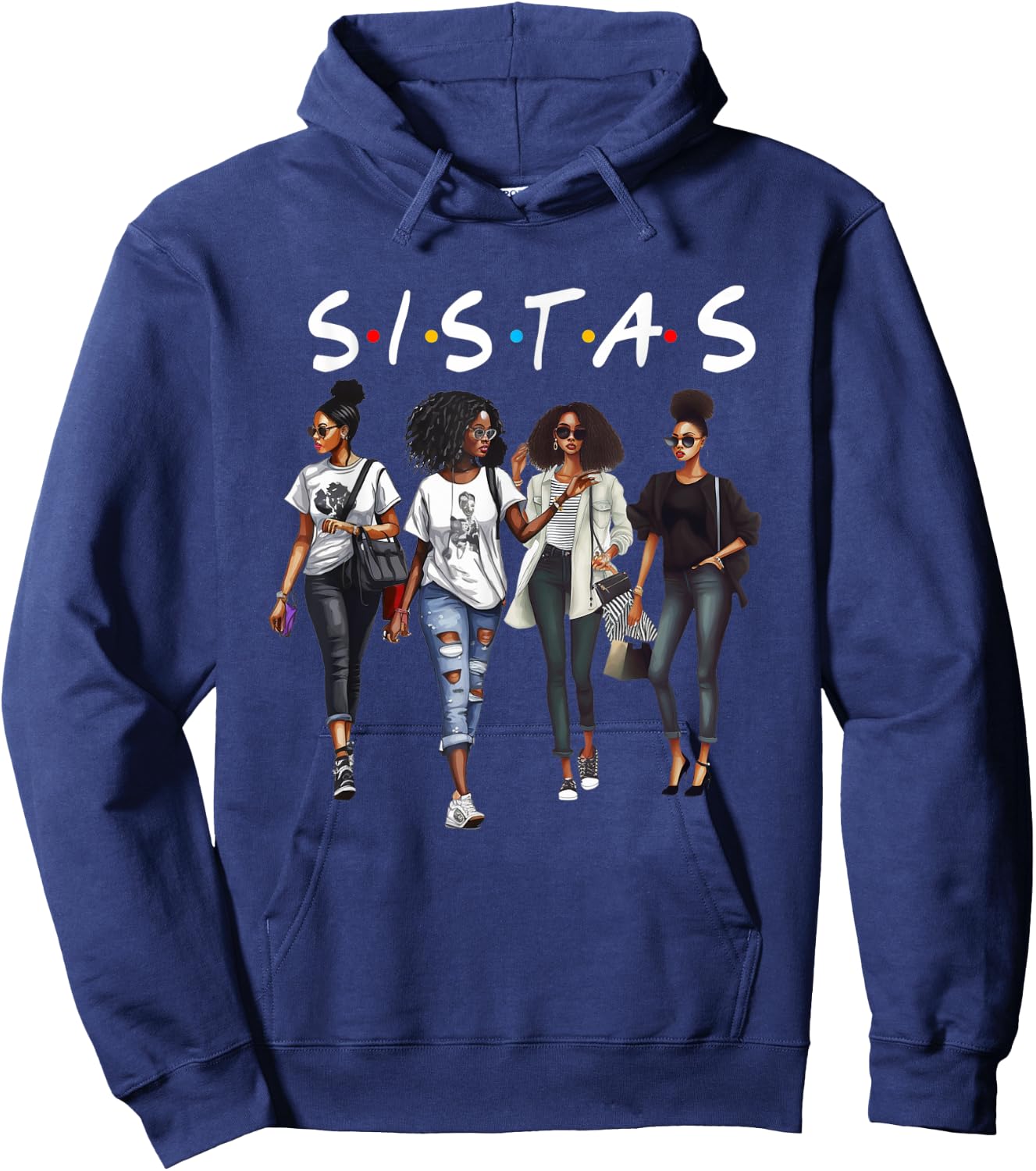 Melanin Queen African American Pride Black Girl Magic Attire Hoodie - Hoodie | Navy