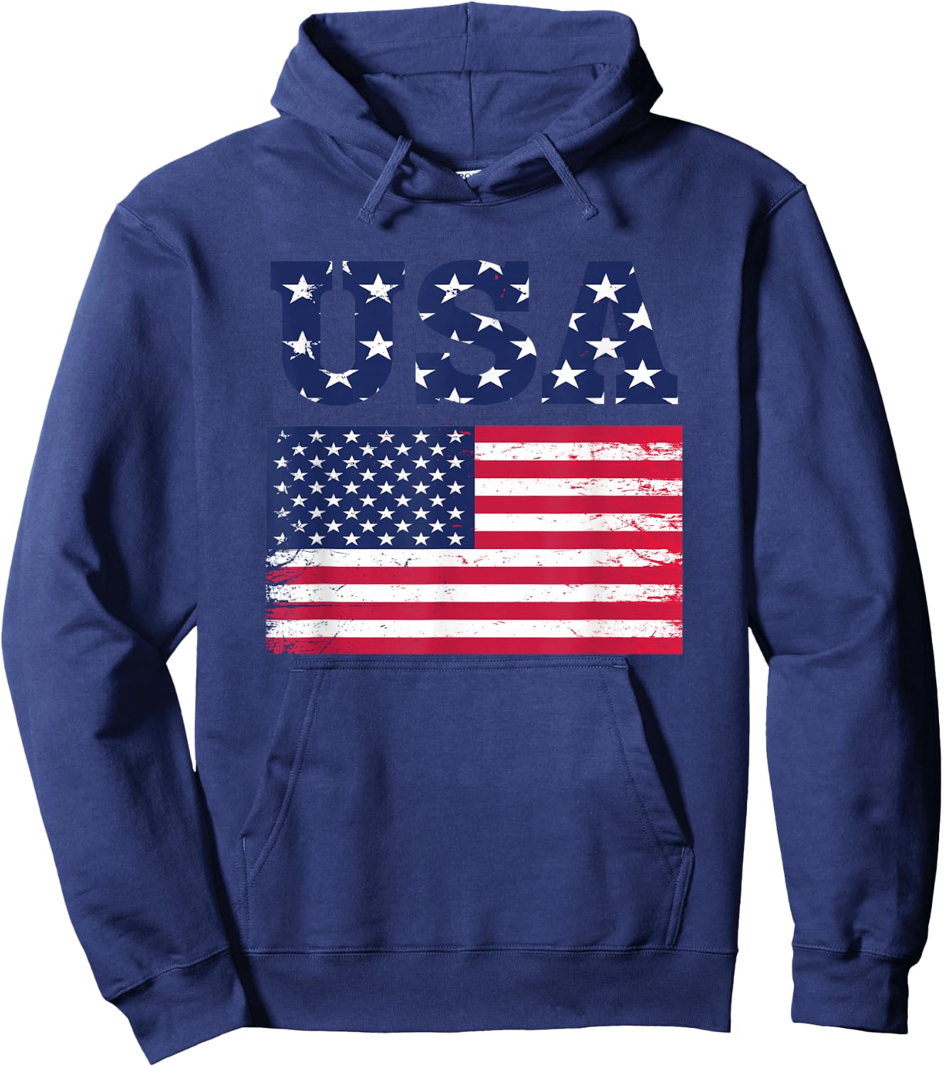 USA Name With American Flag For Americans Hoodie - Hoodie | Navy