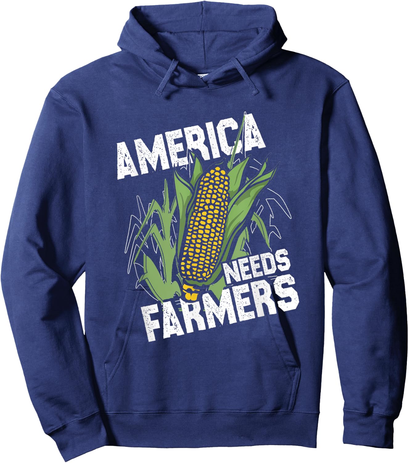 America Needs Farmers | Corn Farming | Harvest Farmer Hoodie - Hoodie | Navy