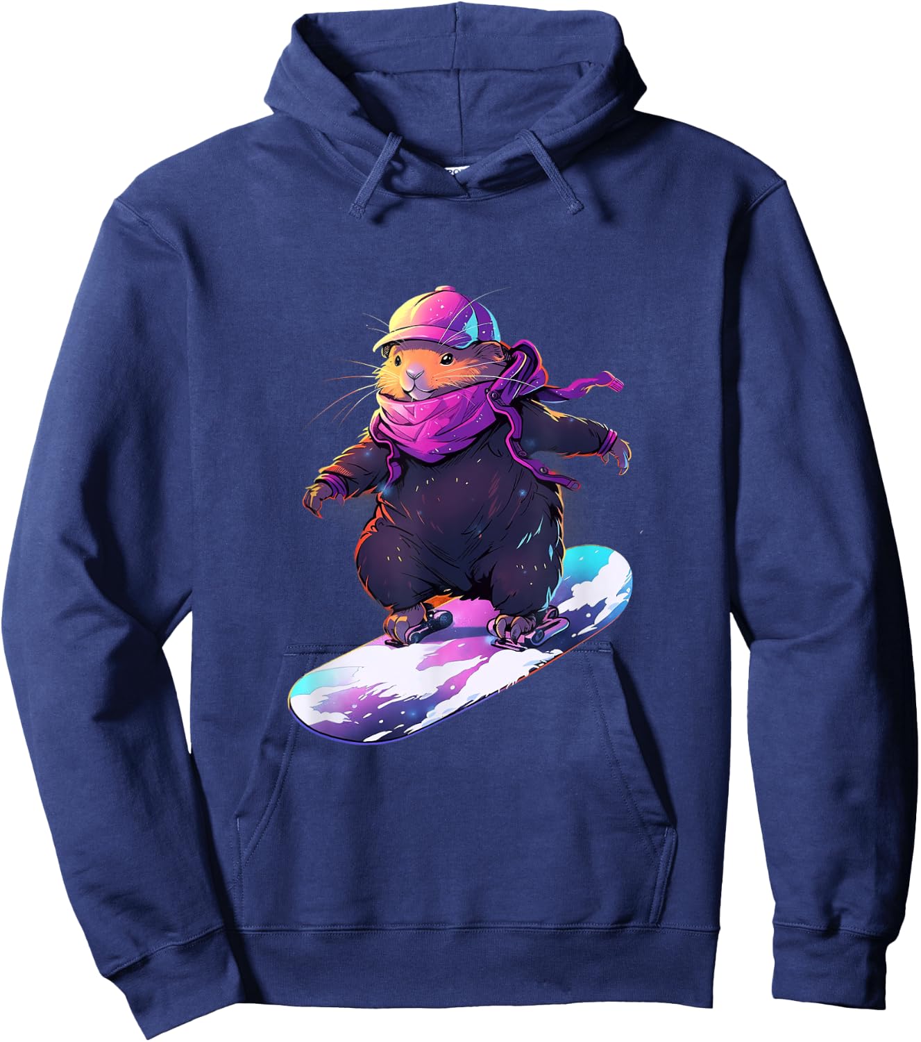 Capybara Snowboard Rider Snowboarder Snowboarder Snowboarder Snowbo Hoodie - Hoodie | Navy