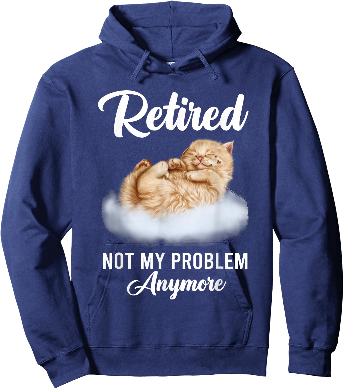 Happy Retirement Cat Shirts , Cat Mom 2023 Retired Hoodie - Hoodie | Navy