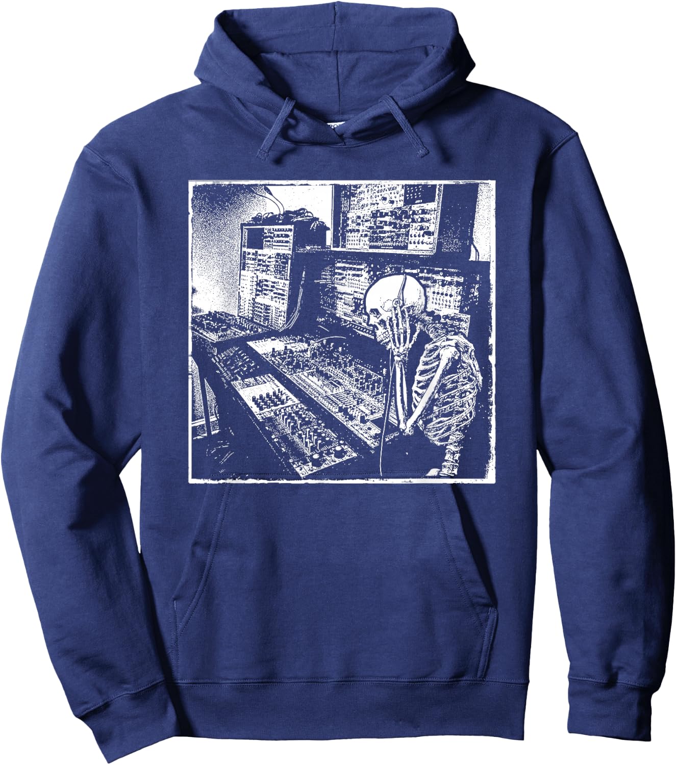 Electronic Music Synthesizer Techno Music DJ Producer Hoodie - Hoodie | Navy